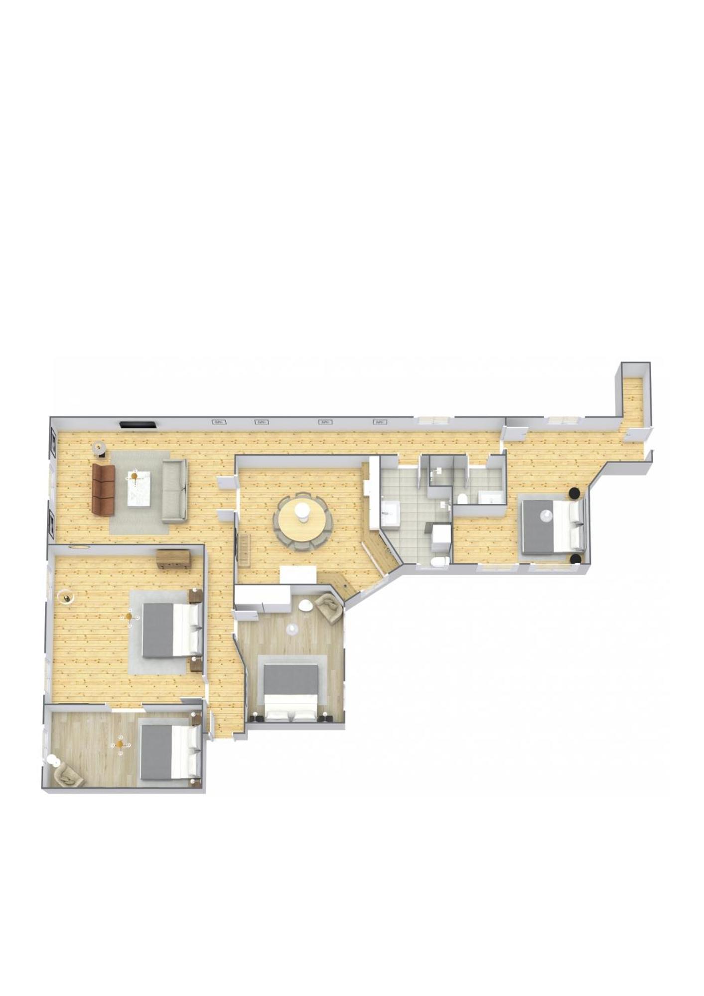 Large & Modern 4 Bedroom Apartamento *